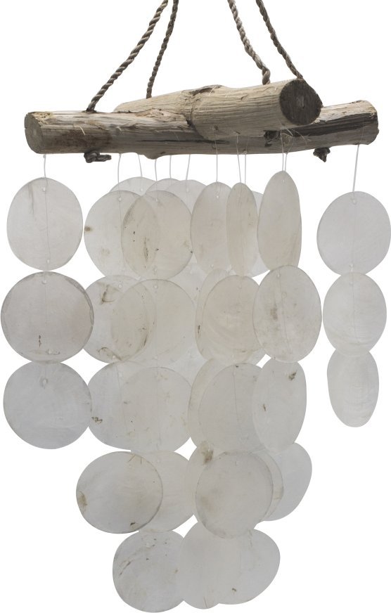 Art-Pol Drewniany Dzwonek Wietrzny - Perłowy Podwójny