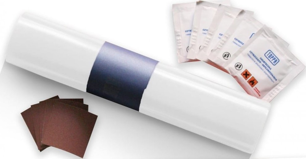 Plandeka Pako Zestaw Naprawczy Do Łatania Plandek 220x32cm BIAŁY