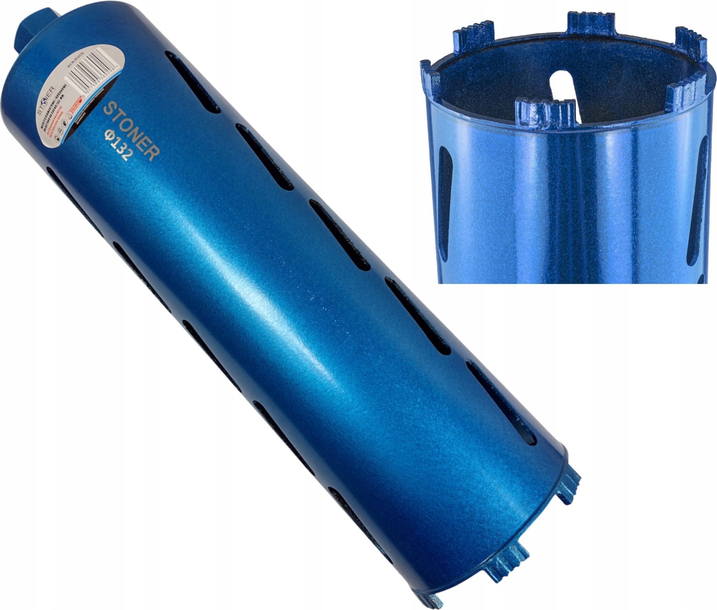 WIERTŁO KORONOWE DIAMENTOWE DO BETONU 132 mm WIERTNICA OTWORNICA NA SUCHO