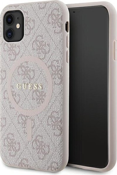 Guess GUHMN61G4GFRP iPhone 11 6.1" / Xr różowy/pink hardcase 4G Collection Leather Metal Logo MagSafe