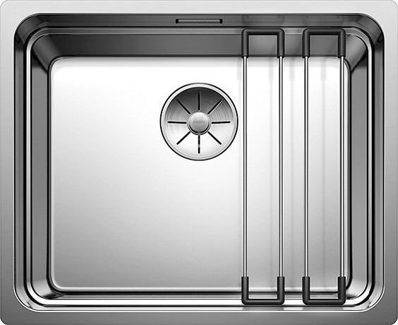 Zlewozmywak Blanco Etagon 500-U stal polerowana z korkiem InFino + szyny (521841)