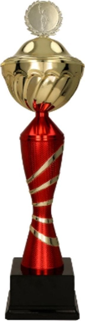 Victoria Sport Puchar metalowy złoto- burgundowy z przykrywką ORAR RD