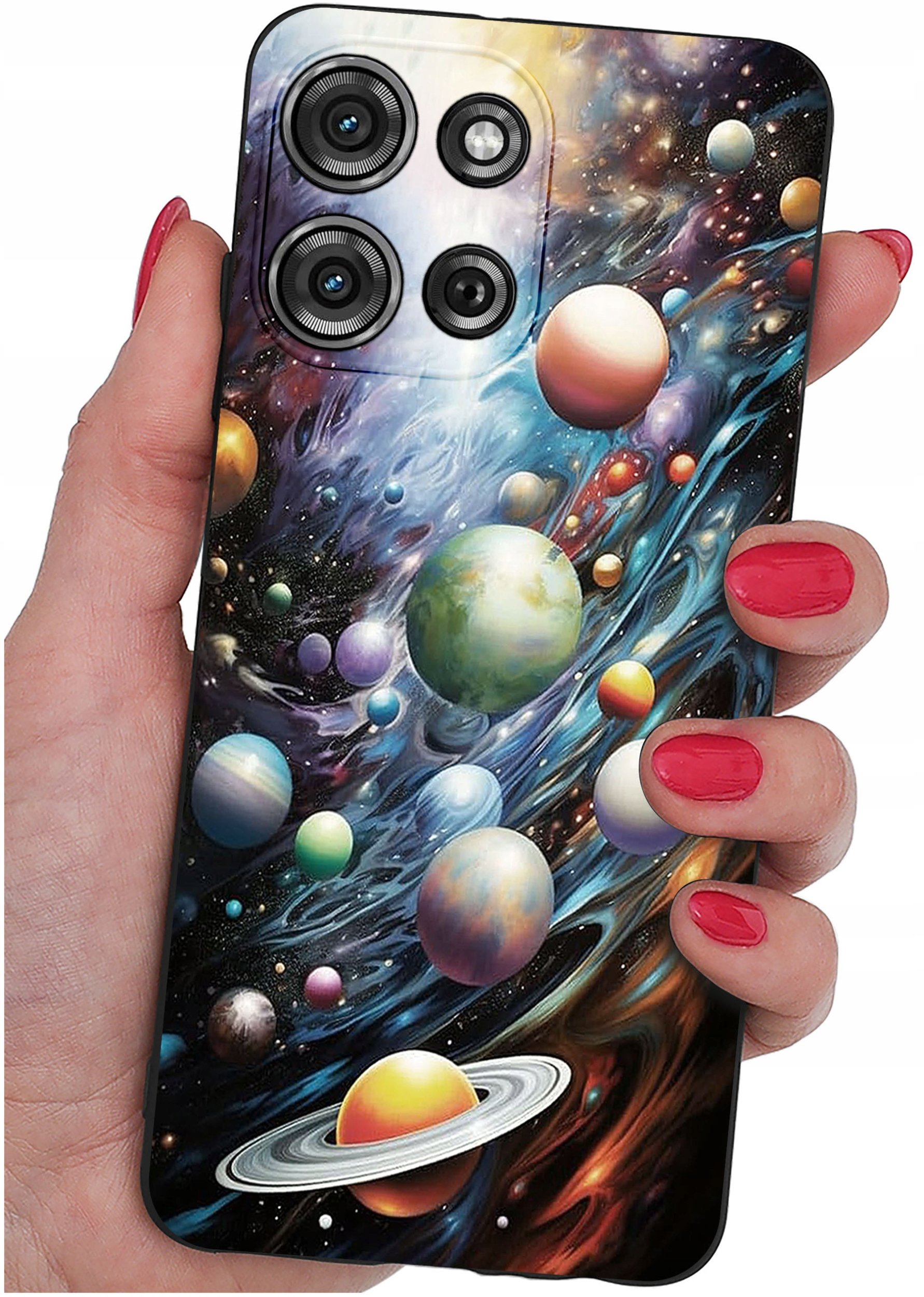 Etui do Motorola G75 5G | WZORY | SILIKONOWE MATT SZKŁO 9H