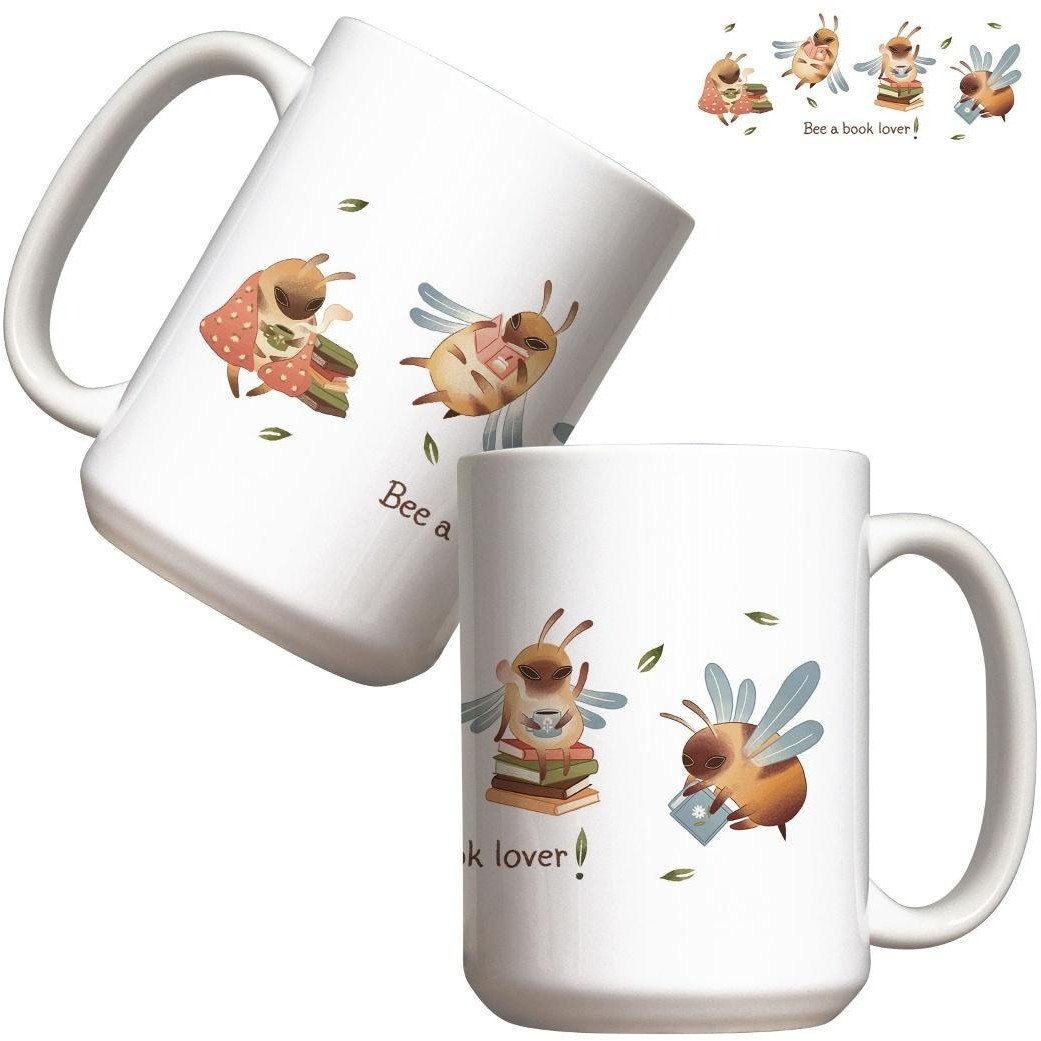 Kubek - Bee a book lover 440ml EDUKAMP