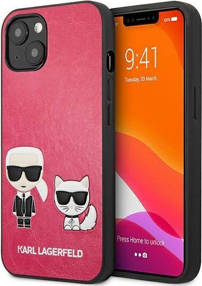 Karl Lagerfeld Etui KLHCP13SPCUSKCP Apple iPhone 13 mini fuksja/fushia hardcase Ikonik Karl & Choupette