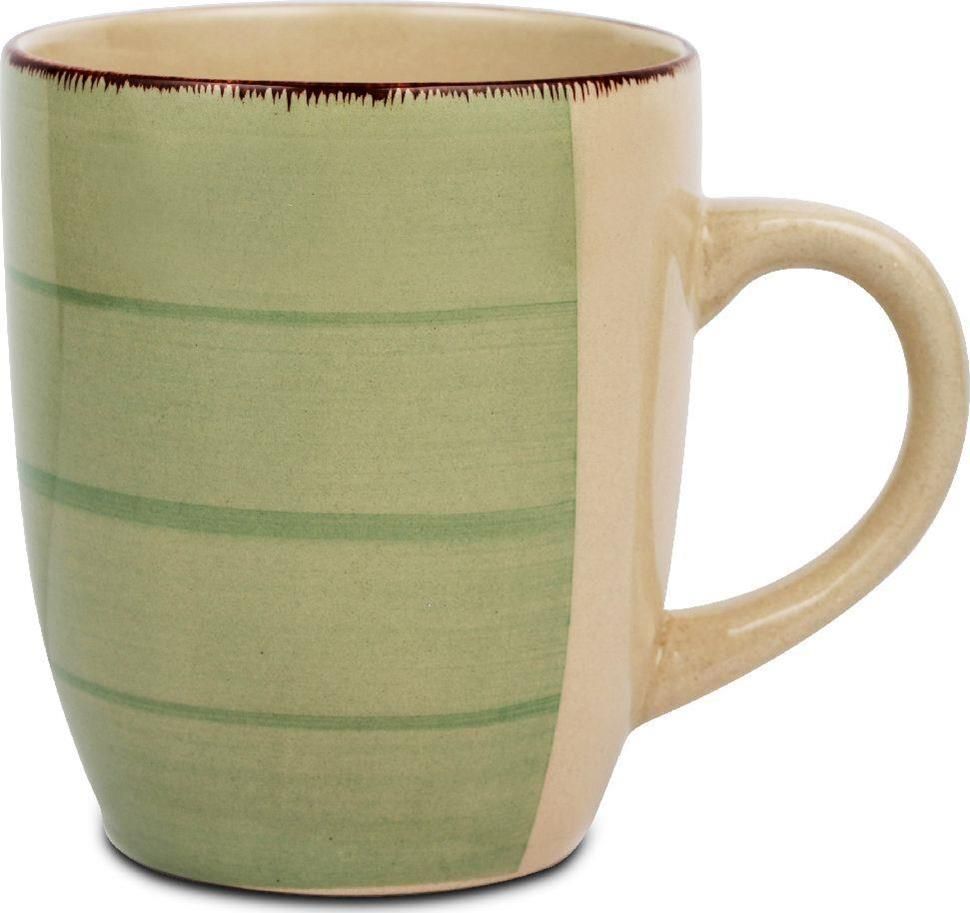 NAVA Kubek ceramiczny z uchem OIL GREEN do picia kawy herbaty 355 ml () - 56232-uniw