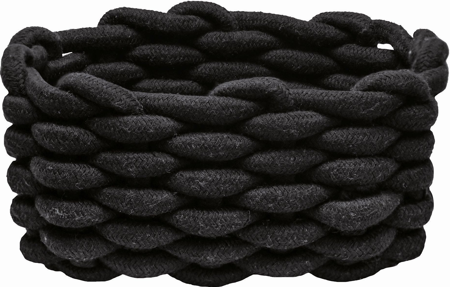 Kleine Wolke Kleine Wolke Fellone Koszyk łazienkowy sznurek pleciony czarny M