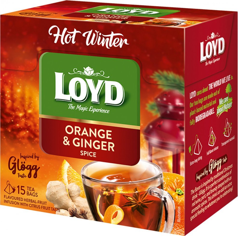 Loyd Herbata Hot Winter Orange & Ginger 15 torebek