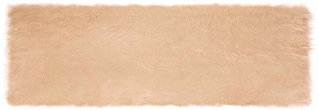 vidaXL Sztuczny dywan owczy beżowy 80 x 250 cm Poliester