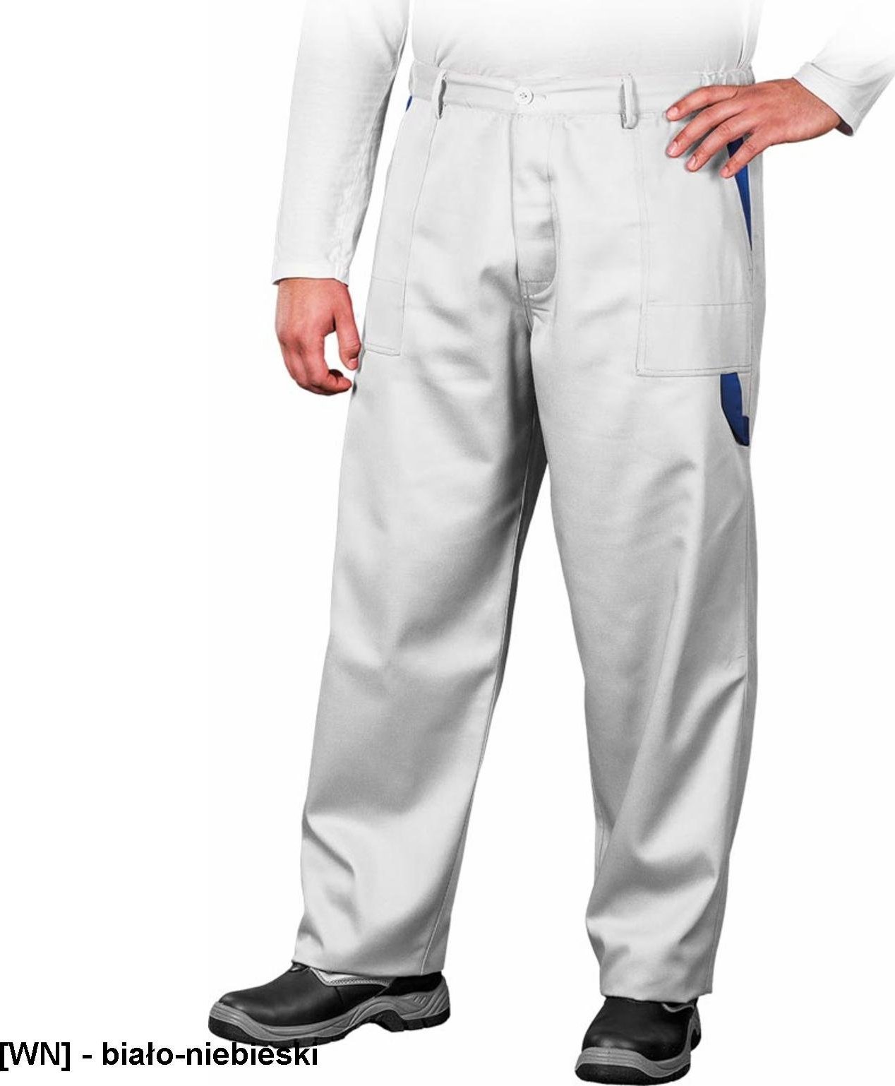 R.E.I.S. MMSP - spodnie ochronne do pasa - biało-niebieski 58