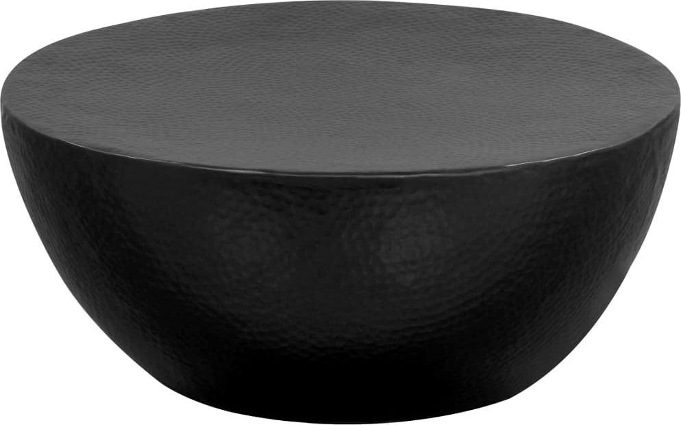 vidaXL Stolik kawowy z młotkowanego aluminium, 70 x 30 cm, czarny