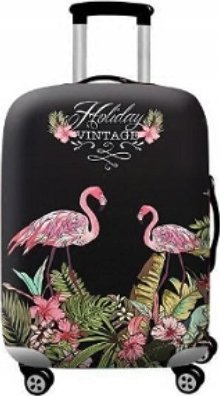 Pan i Pani Gadżet Pokrowiec na walizkę FLAMINGI CIEMNE TRAVEL XL