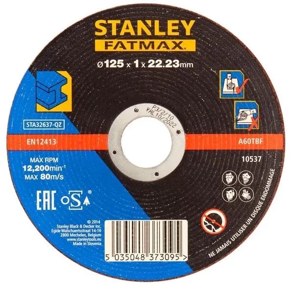 Stanley Tarcza do cięcia metalu 125x22.2x1 STA32637-QZ