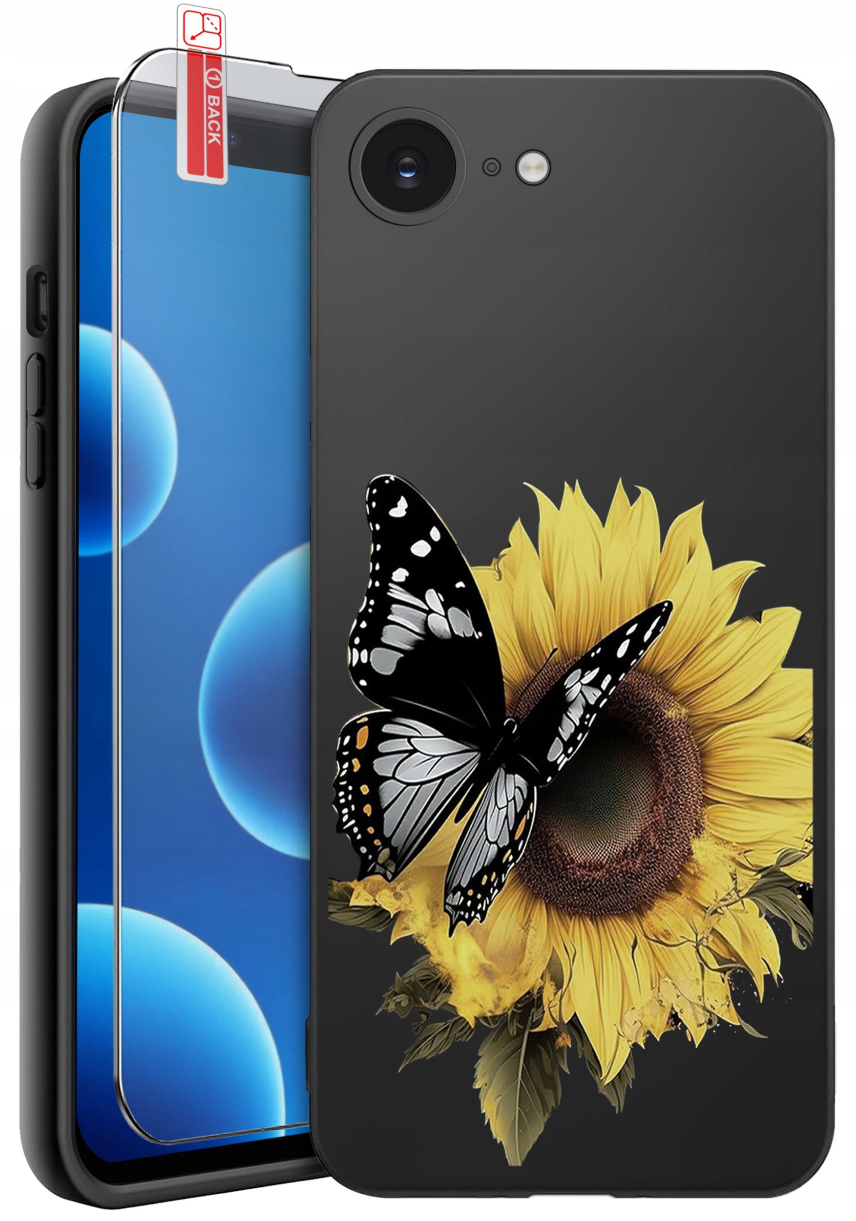 ETUI do iPhone 16e | WZORY | SILIKONOWE MATT CASE + SZKŁO 9H