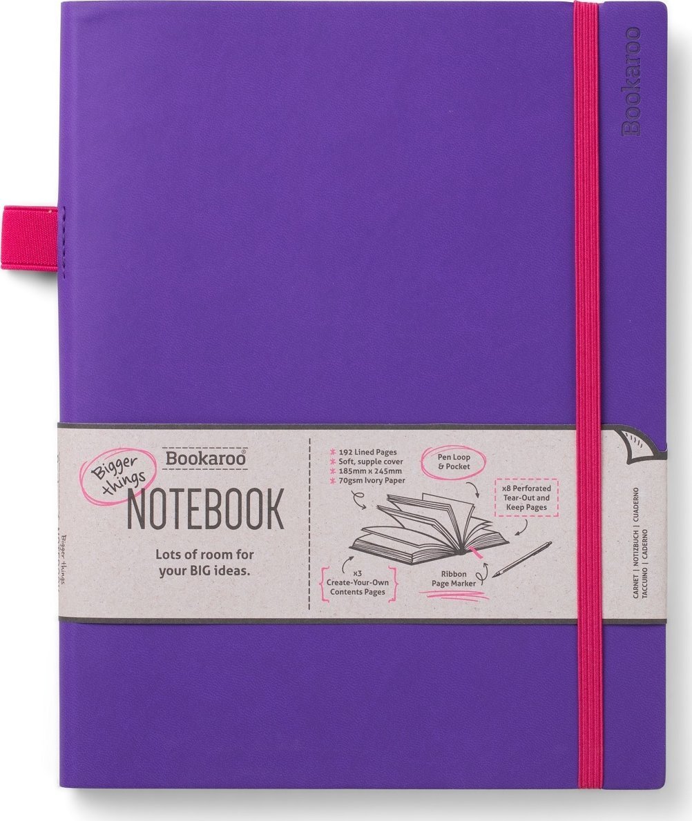 Peter Pauper Press Bookaroo Notatnik Journal duży - Fioletowy