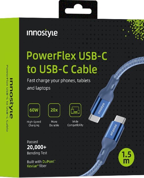 Kabel USB Innostyle USB-C - USB-C 2 m Niebieski