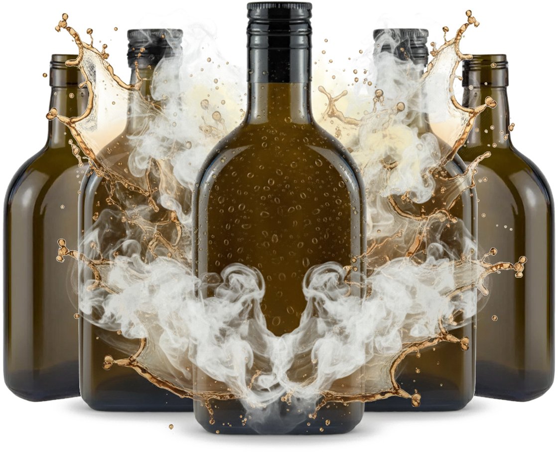 50x Butelki RUM 350ML CIEMNA na alkohol nalewki likier zakrętka DŁUGA