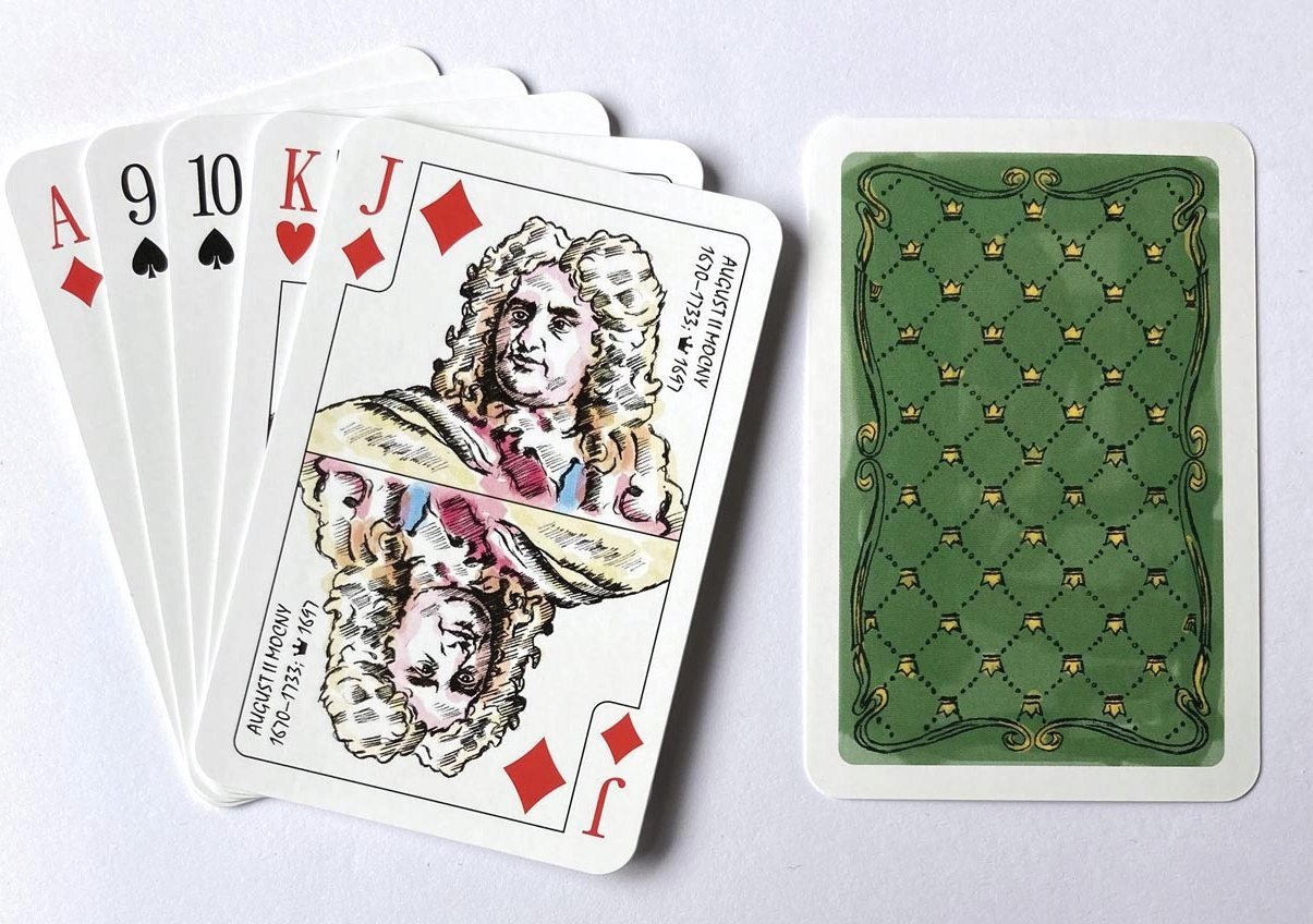 Wydawnictwo Jako Karty 24 listki. Królowie i królowe Polski. Talia zielona