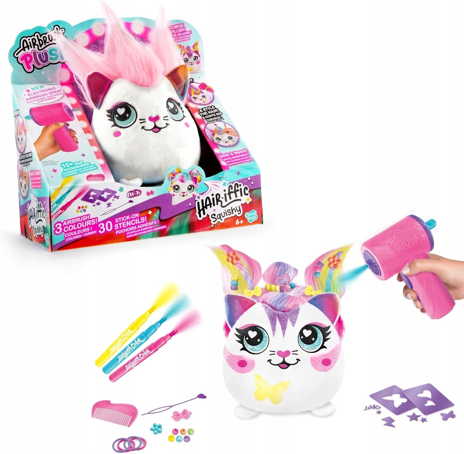 AIRBRUSH Hair'iffic plush with airbrush Squish Pal