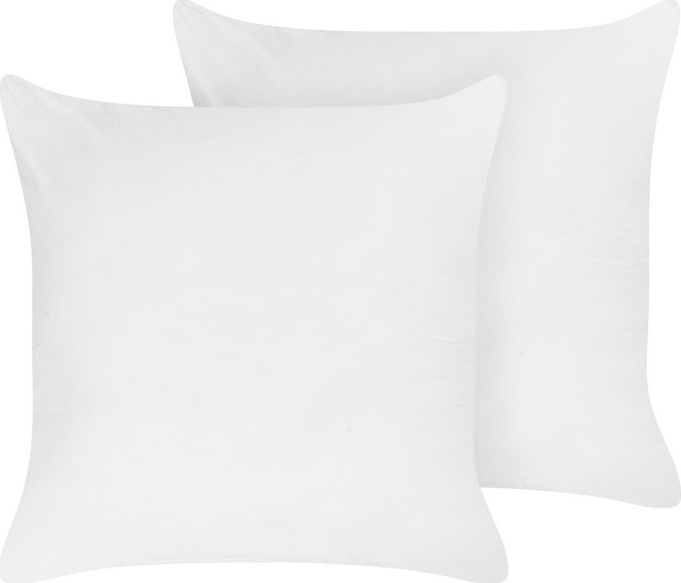 Beliani Zestaw 2 poduszek poliestrowych wysokich 80 x 80 cm TRIGLAV