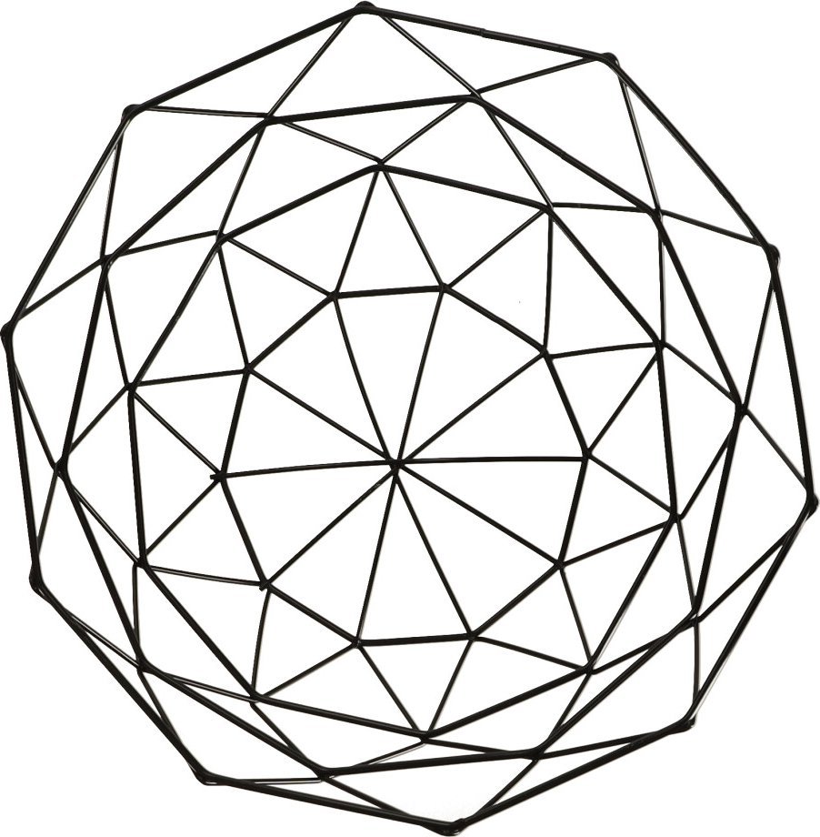 KIK Kosz na owoce misa loftowy metalowy czarny