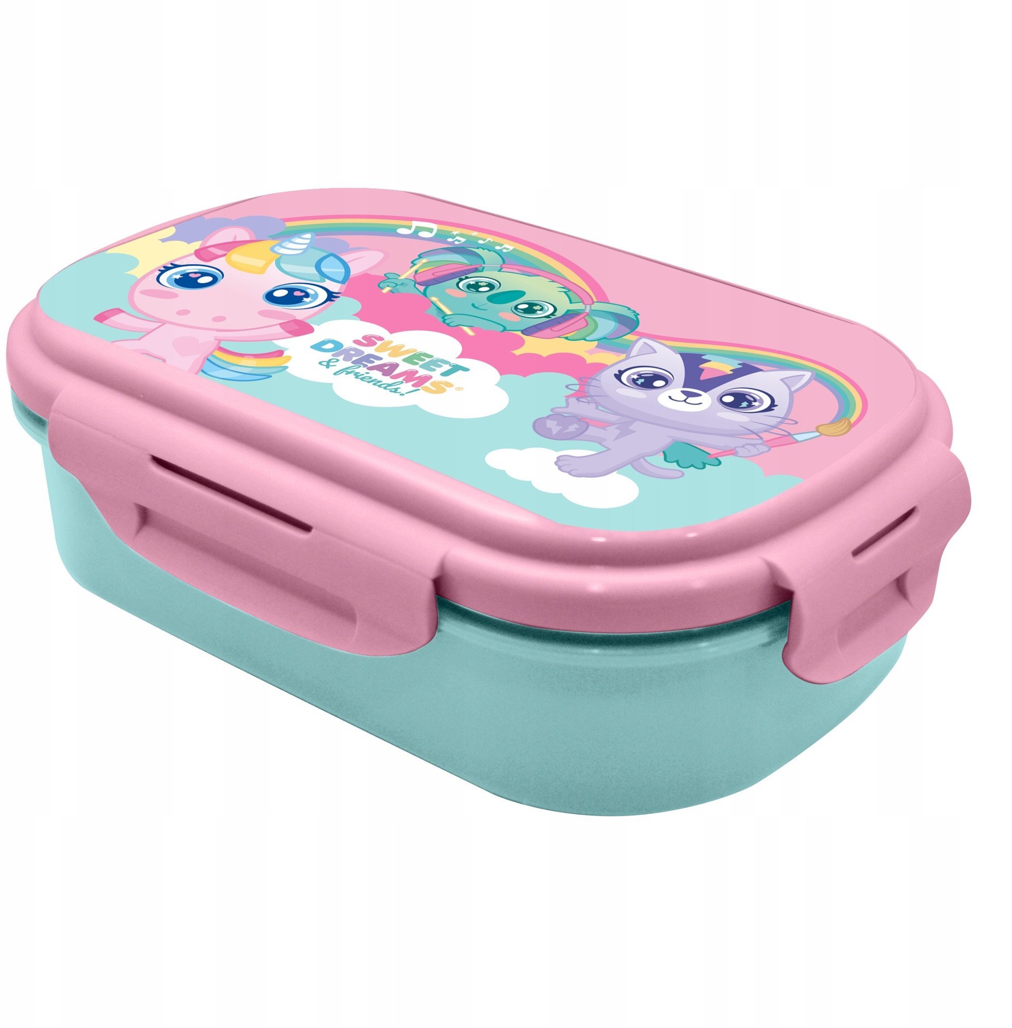 Pudełko śniadaniowe + sztućce, 21x14x6cm Sweet Dreams KL11515 Kids Euroswan
