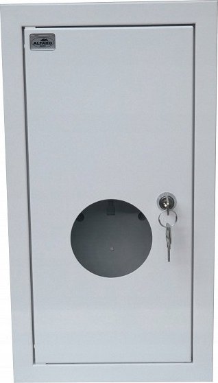 Alfako Rozdzielnia podtynkowa metalowa 1 X TL 1F na licznik elektroniczny + 6 zabezpieczeń zamek okienko RAL 9003A-RW6E