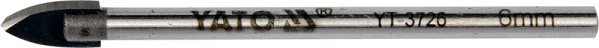 Wiertło Yato do szkła i glazury płytka z węglika walcowe 6mm (YT-3726)
