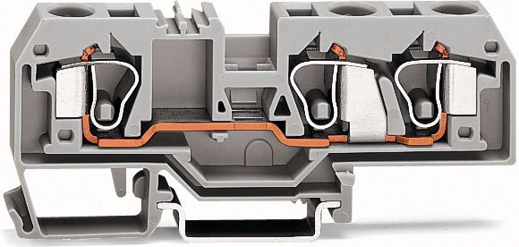 Wago Złączka szynowa 3-przewodowa 10mm2 szara (284-681)