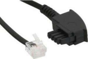 InLine ® ADSL splitter cable, TAE-F to 6P2C DEC plug 2m