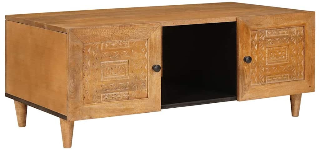 vidaXL Stolik kawowy Jasnobrązowy 100 x 54 x 40 cm lite drewno mango