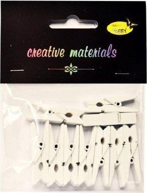 Klamerki białe 35mm 10szt