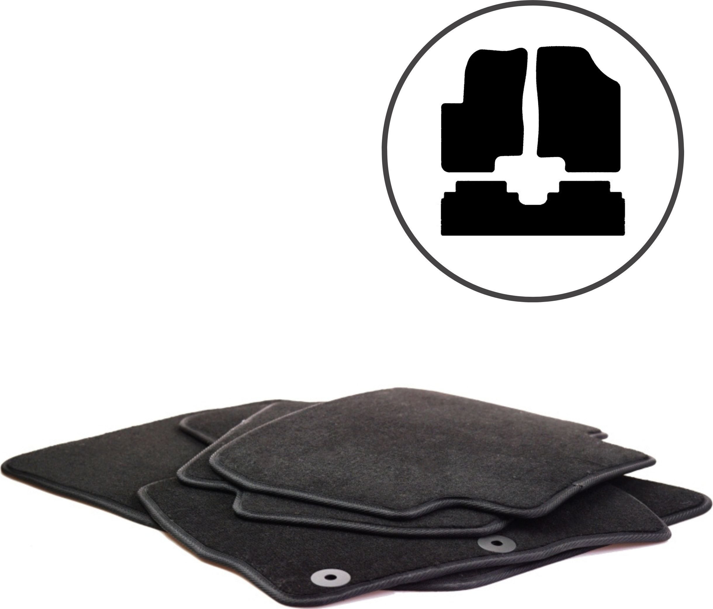 Dikel Dywaniki samochodowe welurowe 4szt. KIA Venga