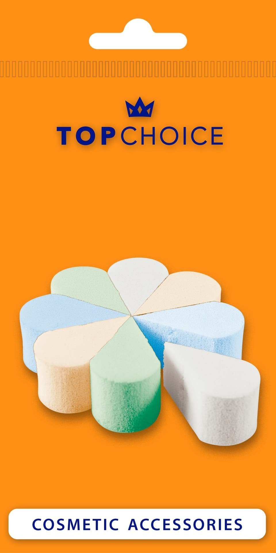 Top Choice TOP CHOICE Gąbki do makijażu łezki (38464) 1 op. - 8 szt. - mix kolorów