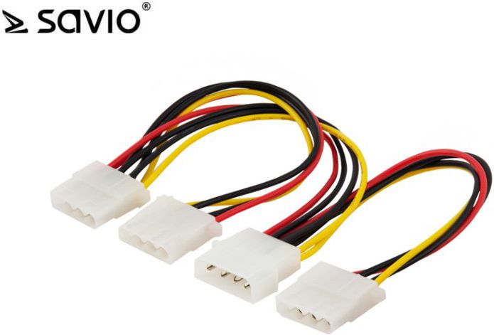 Savio Molex - Molex x3, 0.18m, Wielokolorowy (SAVIO AK-16)