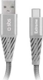 Kabel USB XXX_sbs (SBS Mobile) USB-A - USB-C 1.5 m Srebrny (TECABLEUNRETCK)