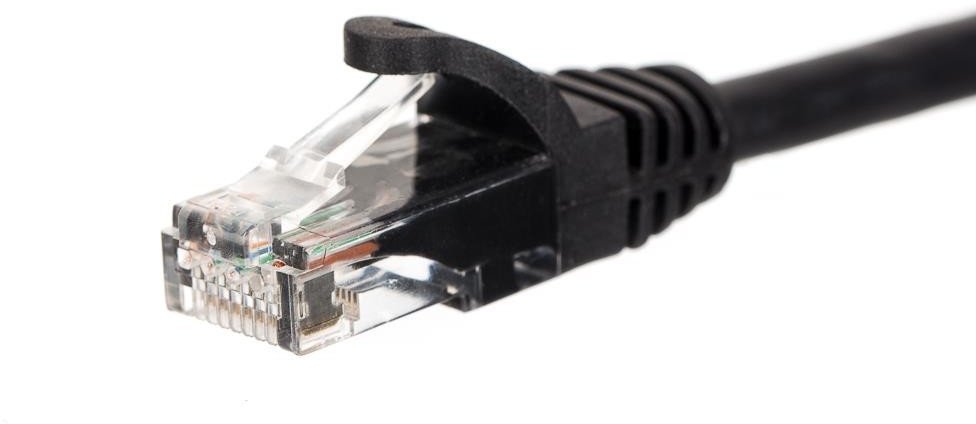 NetRack Patchcord UTP kat.5e 1m czarny (BZPAT1UK)