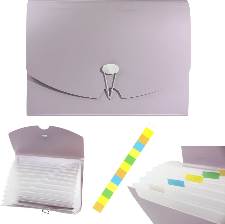 Biurfol Teczka harmonijkowa składana organizer z gumką A4 13 przegródek BIURFOL