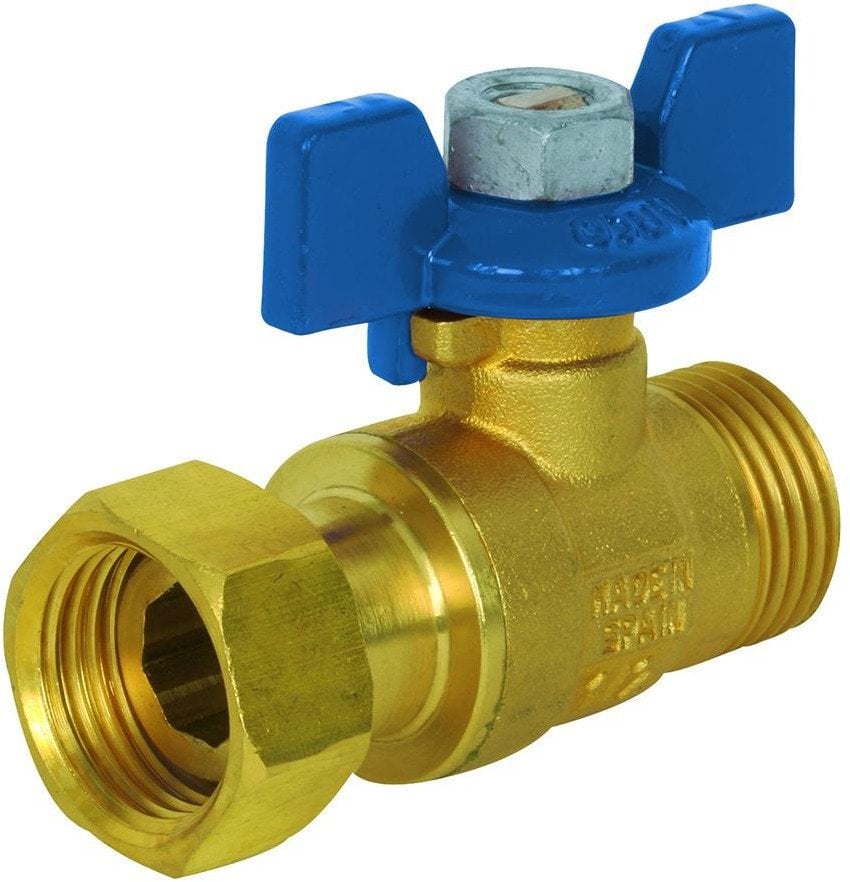 MINI BALL VALVE 1/2 SWIVEL NUTX1/2 BLU