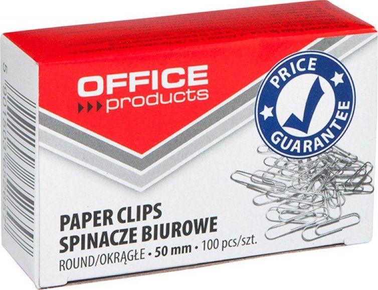 Office Products Spinacze okrągłe OFFICE PRODUCTS, 50mm, 100szt., srebrne