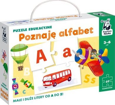 Puzzle 69 edukacyjne Poznaję alfabet 3-6 lat