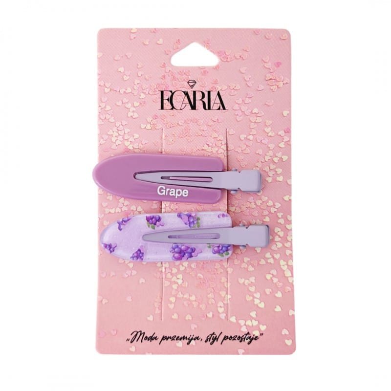 Zestaw 2 spinek wsuwek, klamerek do włosów, Grape, winogrona SP394