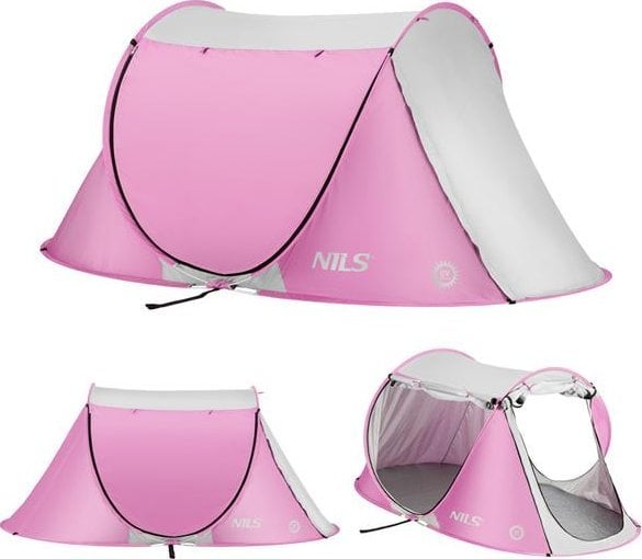 Nils Extreme NC3043 RÓŻOWY NAMIOT PLAŻOWY SAMOROZKŁADAJĄCY NILS