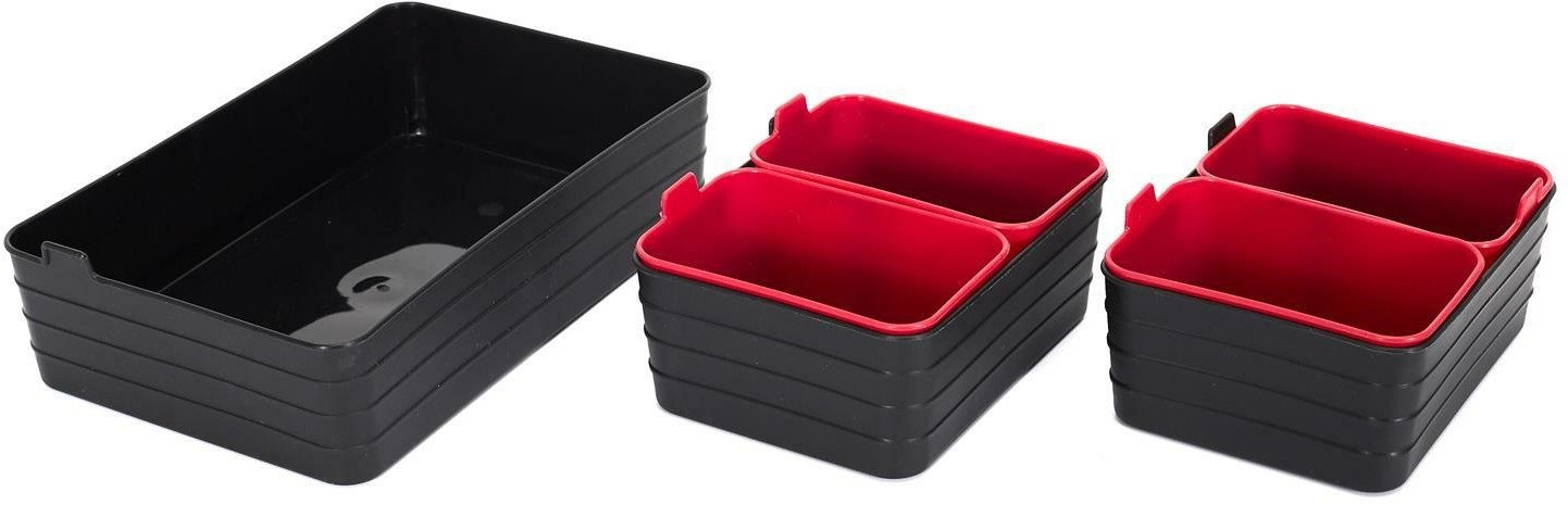 INTESI ZESTAW 7 ORGANIZERÓW CZARNE/CZERWONE