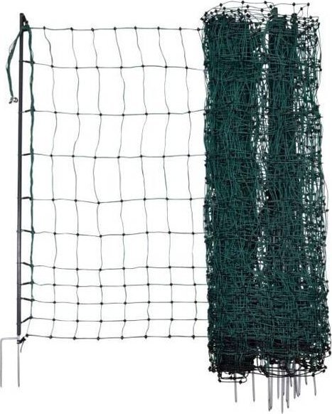 Kerbl Siatka elektryczna dla drobiu 25m/106cm, podw. szpic, zielony, Kerbl 292273