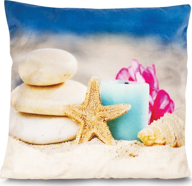 Poszewka LED na poduszkę świecąca na baterie Jasiek 40x40 Plaża