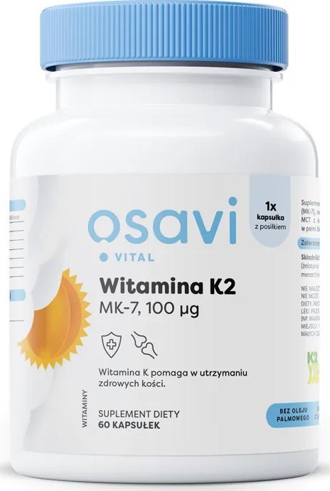 Osavi Osavi - Witamina K2 MK-7, 100 g, 60 kapsułek miękkich