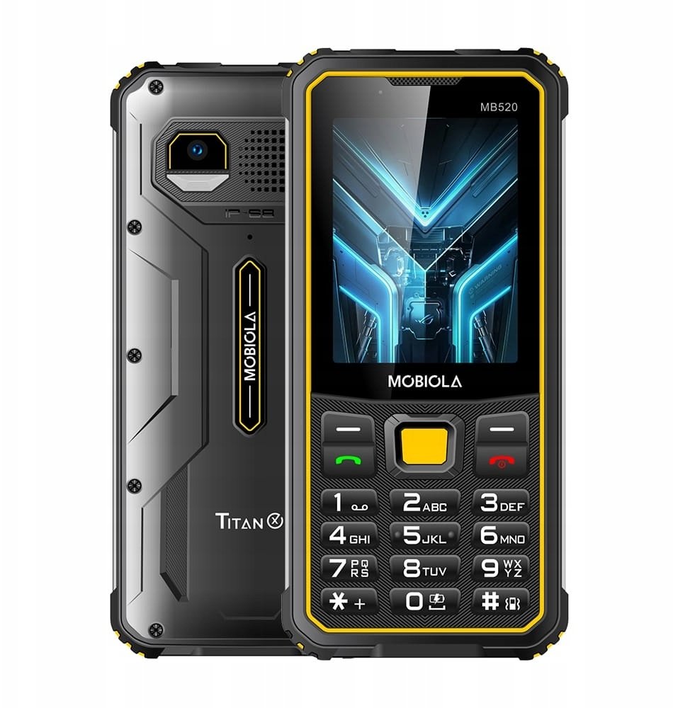 Mobiola telefon dla seniora MB520 TitanX 4G wzmacniany czarny 128GB
