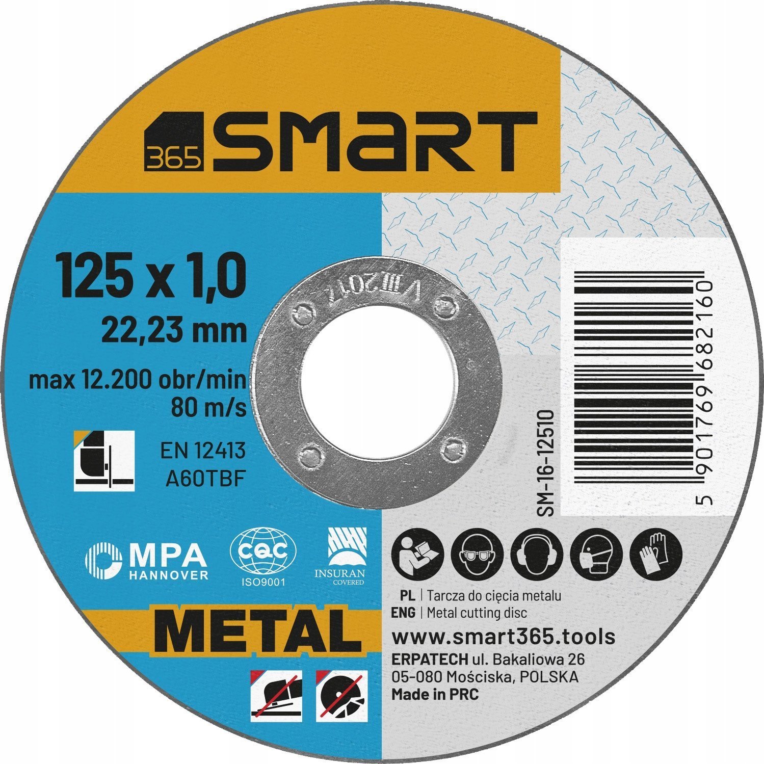 Smart Tarcza do cięcia metalu płaska 125x1,0mm (SM-16-12510)