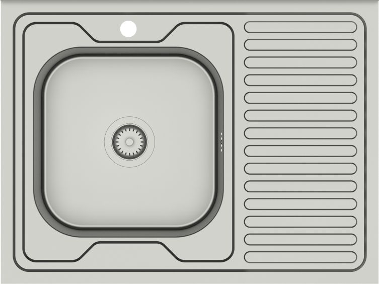 Zlewozmywak Steiner ROBIN 111 SteelQ satyna z syfonem 1-komorowy lewy z/o